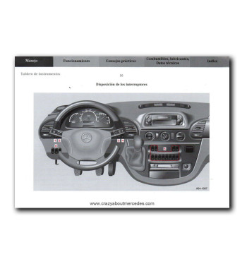 Mercedes-Benz Sprinter W901-W905 | Disposición de los interruptores del tablero