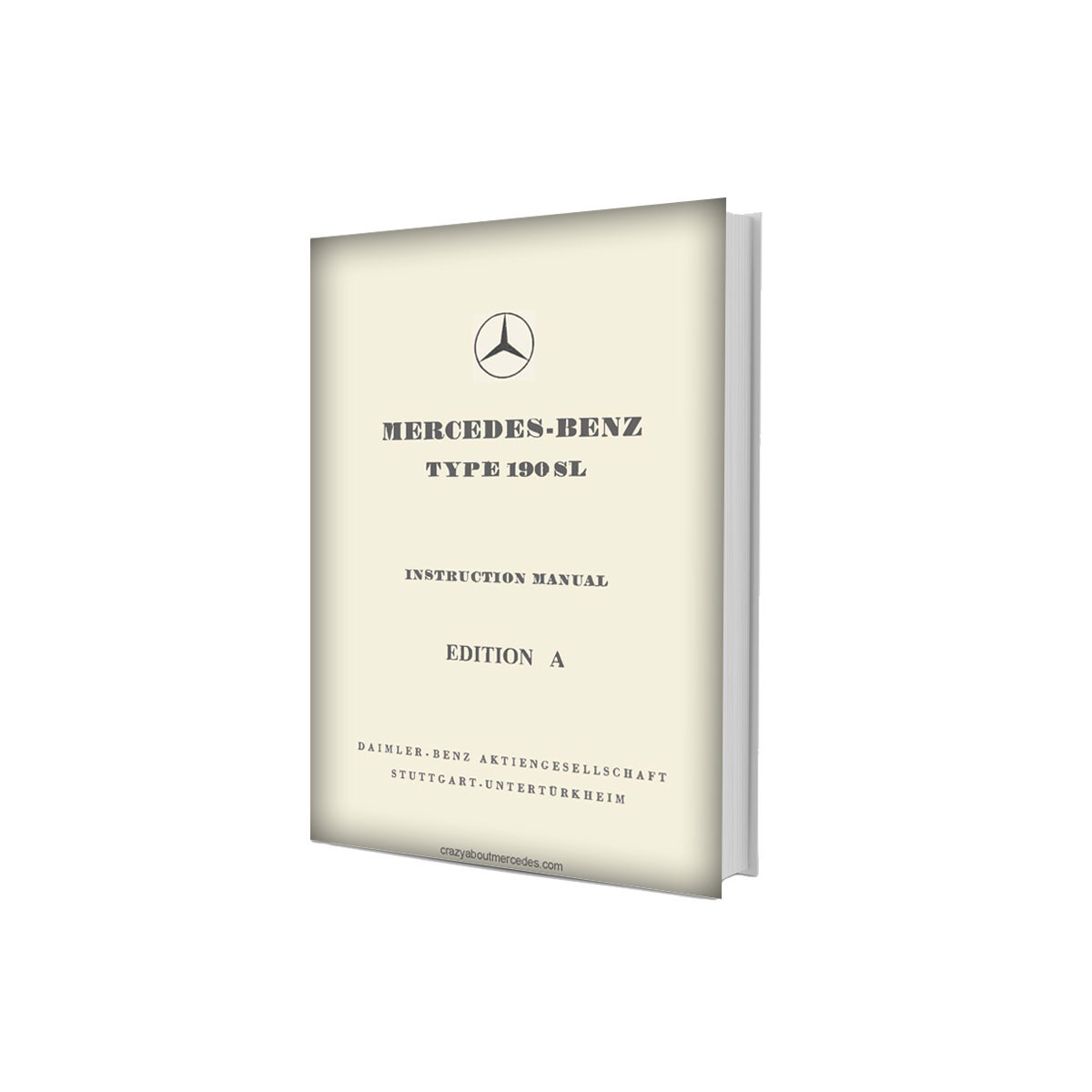 Mercedes-Benz 190 SL R121 | Portada del Instruction Manual Edition A