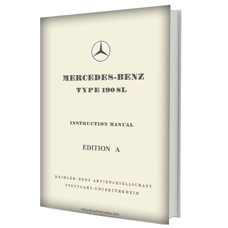 Mercedes-Benz 190 SL R121 | Instruction Manual Edition A cover