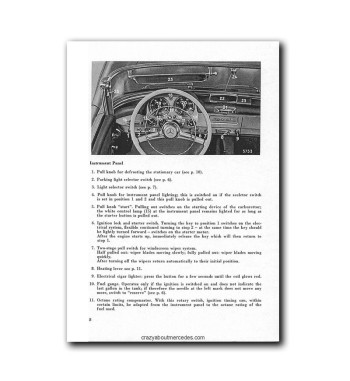 Manual Mercedes Benz 190 SL | Instruction Manual Edition A | W121.