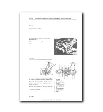 Mercedes-Benz Engine M110 | Removal and installation of distributor housing with distributor drive gear
