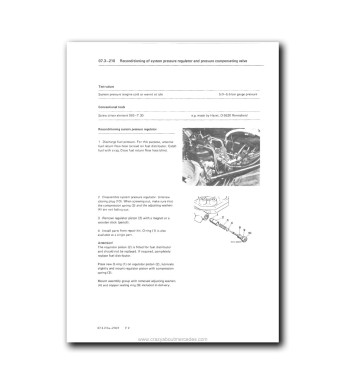 Mercedes-Benz Engine M110 | Reconditioning of system pressure regulator and pressure compensating valve