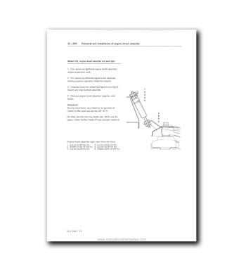 Mercedes-Benz Engine M110 | Removal and installation of engine shock absorber