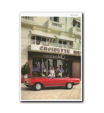 Mercedes-Benz SL R107 | Roadster rojo en entorno urbano