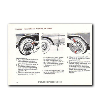 Mercedes-Benz W115 Diesel | Wheels, tyres and wheel changing