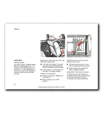 Mercedes-Benz W115 | Front and rear seat belts