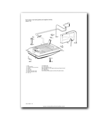 Mercedes-Benz Engine M115 | Fuel System, fuel tank positive and negative venting Model 115