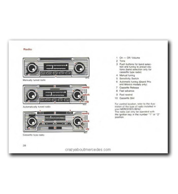 Mercedes-Benz W115 | Radio controls and operation