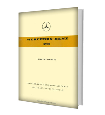 Mercedes-Benz 180 Dc W120 Ponton Owner's Manual