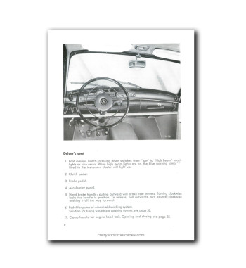 Mercedes-Benz 180 Dc W120 | Puesto de conducción y mandos