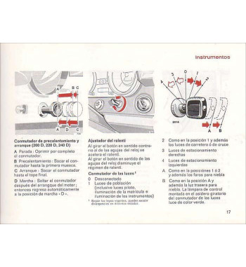 Mercedes-Benz W115 Diésel | Precalentamiento, ralentí e instrumentos