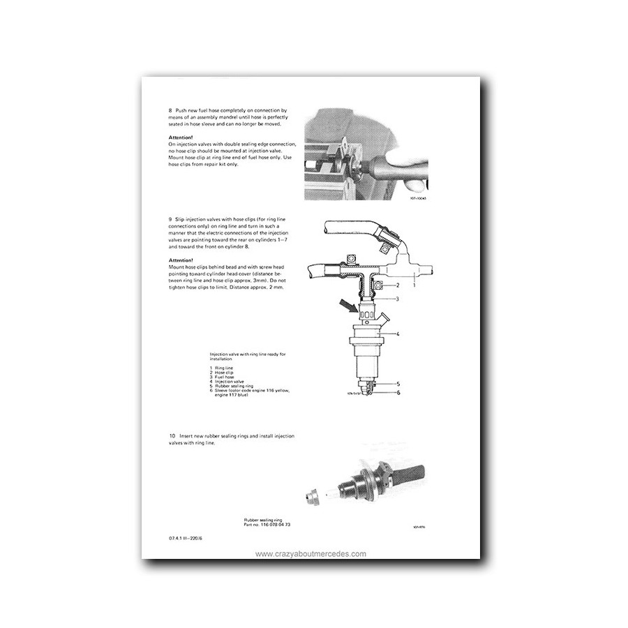 Mercedes Benz Service Manual V-8 Engines M 116 (3.5-ltr.), M 117 (4.5-ltr.)