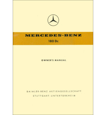 Mercedes-Benz 180 Dc W120 | Owner's Manual cover