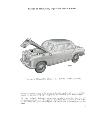 Mercedes-Benz 180 Dc W120 | Engine and chassis identification