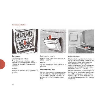 Mercedes-Benz W123 | Ashtrays and rear seat