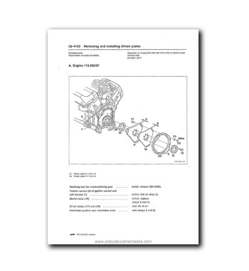 Mercedes-Benz Engine M119 | Removing and installing driven plates