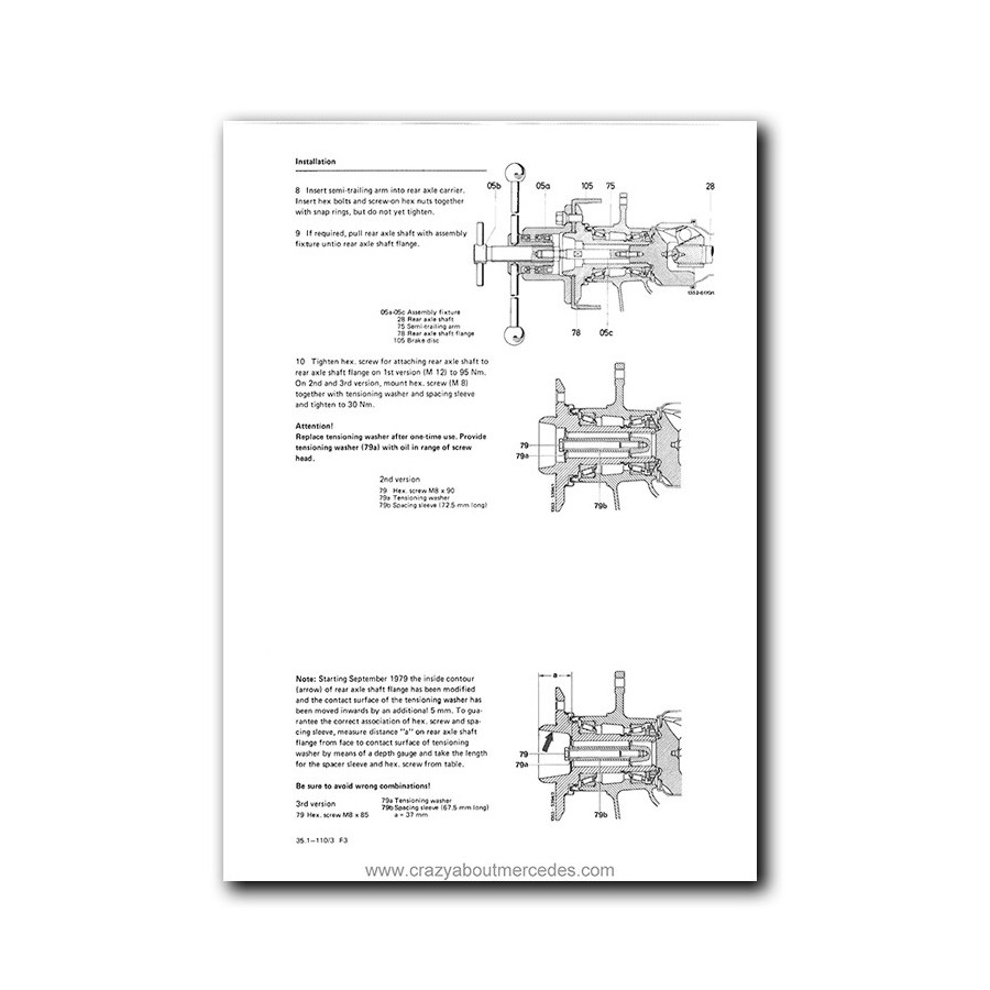 Mercedes Benz Service Manual Chassis & Body Series 114 / 115