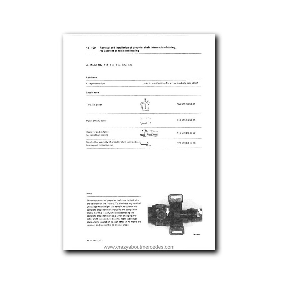 Mercedes Benz Service Manual Chassis & Body Series 114 / 115
