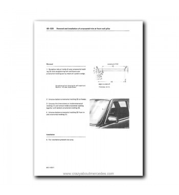 Mercedes Benz Service Manual Chassis & Body Series 114 / 115
