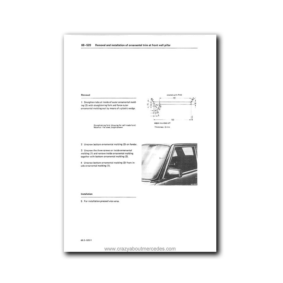 Mercedes Benz Service Manual Chassis & Body Series 114 / 115
