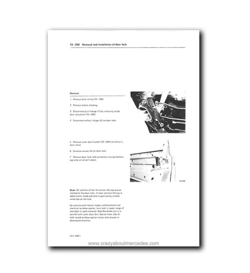 Mercedes Benz W116 & Repair Manual Volume 2 PDF