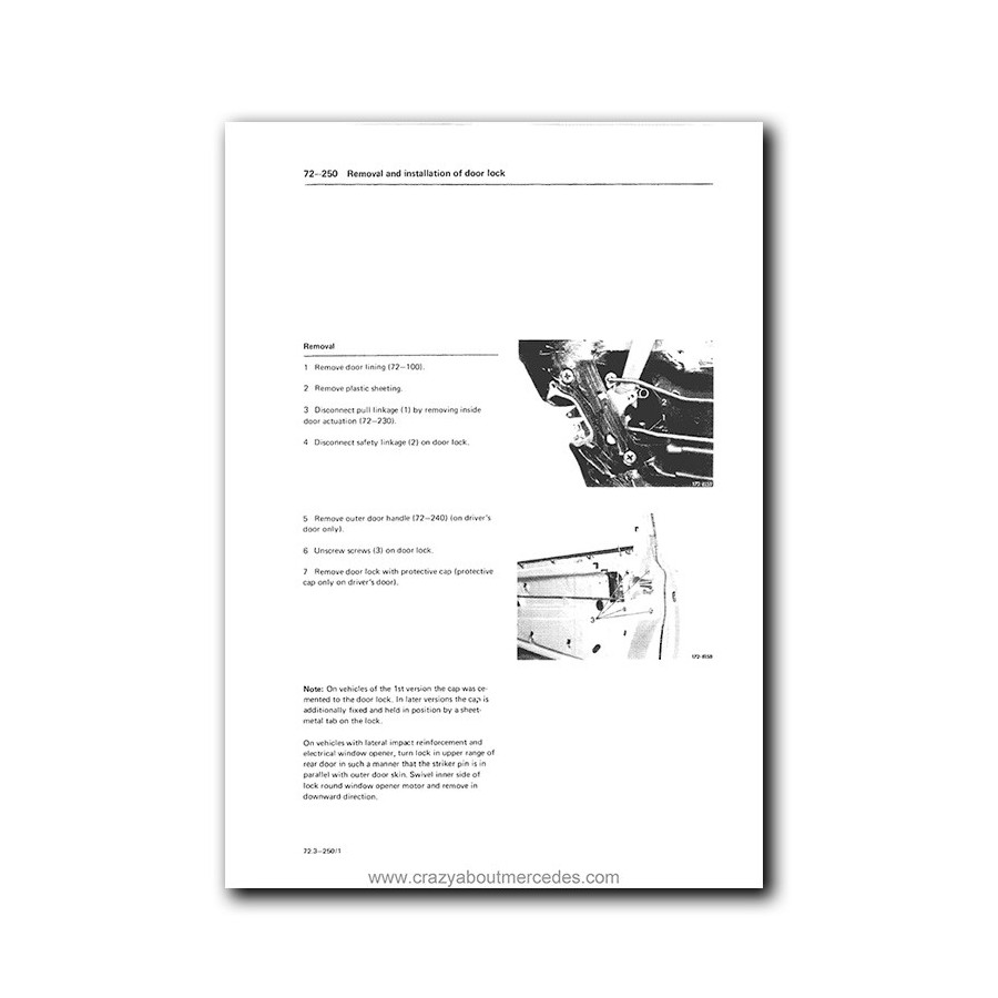 Mercedes Benz Service Manual Chassis & Body Series 116 Volume 2