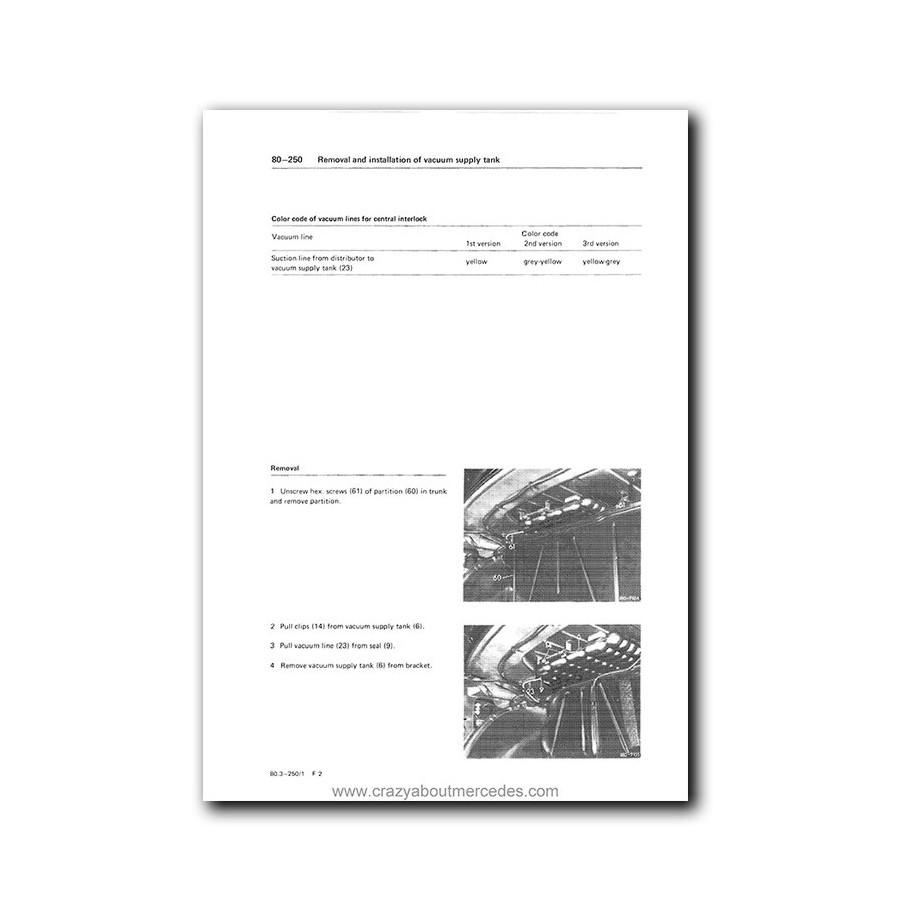 Mercedes Benz Service Manual Chassis & Body Series 116 Volume 2